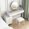 DINGZZ Bedroom Light Vanity, Small Desk Wind Bedroom Large Capacity Storage Cabinet