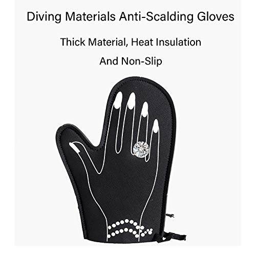 ALREMO HUANGXING - Oven Gloves, Diving Material Heat Resistant to 446 °F Oven Mitts, Unique Shape, for Cooking, Baking, Barbebue Potholder, Non-S