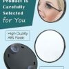 Compact Mirror with suction cup 10x Magnification, Handheld Travel Makeup Mirror Perfect for Travel Shower Room, 3.4-inch Magnifying Mirror with
