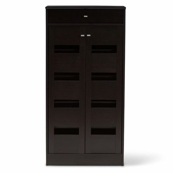 TJLSS Suitable for Entryway Shoe Storage Cabinet Home Foyer Corridor Shoe Cabinet Finished Wooden 2-door Shoe Cabinet