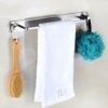 DINGZZ Heavy Duty Commercial Grade Stainless Steel Total Length Bathroom Towel Bar, Hanging