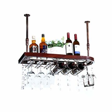 KEppd Wall Mounted Wine Rack,Hanging Bar Glass Rack,Hanging Bottle Holder,Storage Store Red, White, Champagne, Home & Kitchen Décor Storage Holde