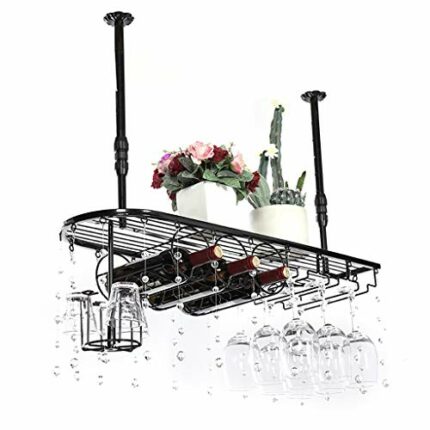 Stylish Simplicity Down Wine Rack, Retro Wrought Iron Wine Rack, Multi-Function Storage Wine Rack, Creative Display Stand, Goblet Rack Home, Rest