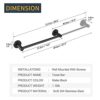 BESy Adjustable 37.2 to 69.6 CM Single Towel Rail for Bathroom SUS304 Stainless Steel Towel Bar, Wall Mounted with Screws Towel Holder Rod Hotel