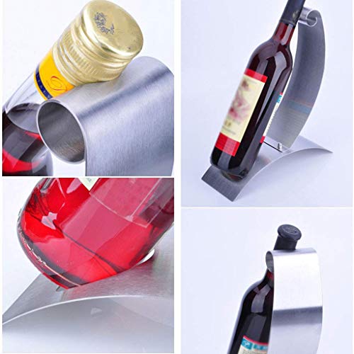 CZDYUF Stainless Steel Wine Rack - Creative Wine Rack Fashion Bar Wine Rack Decoration (21 * 10 * 29 Cm)