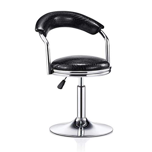 LUKEO Solid Wood Bar Chair Household High Stool Reception Chair Simplicity Bar Nordic Barstool Backrest Stool Coffee Chair (Color : Argento)