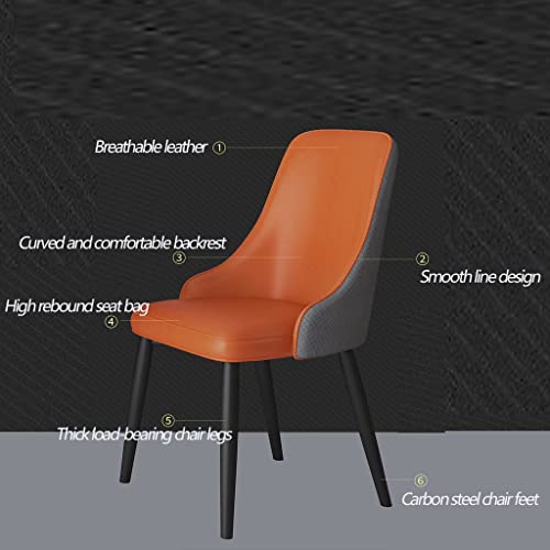 Kitchen Dining Room Furniture Chairs Kitchen Dining Chairs Set Of 2 Water Proof PU Leather Chairs with Black Legs Soft Padded for Living Room Bed