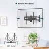 BONTEC Corner TV Wall Mount Bracket for 26-50 inch LED LCD Flat Curved TVs, Tilt Swivel Extendable Full Motion TV Bracket with Dual Articulating