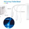 Zsirue Motion Sensor Toilet Night Light Home Toilet Light Bathroom Body Motion Sensor Toilet Bowl Seat Light Lamp 8-Color Changes Internal Memory