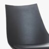 Life Interiors Plastic Shell Lanzo Retro Dining Chair, Black