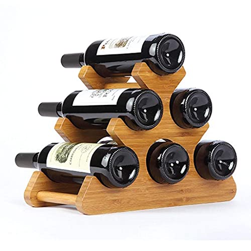 NEOCHY Wine Rack Countertop – Display Free Standing Natural Shelf for Bar Kitchen Natural