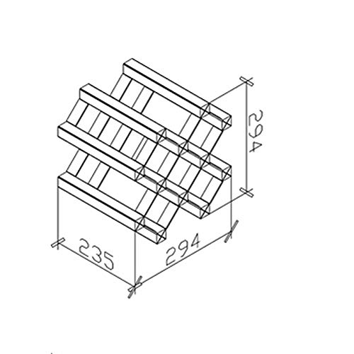 Yalych Countertop Oblique Grid Shape Bamboo Wood Wine Rack - Wooden Countertop Cabinet Wine Holder Storage Stand Cellar, Table Top Wine Bottle St