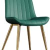 Kitchen Dining Room Furniture Chairs Home Leather Dining Chairs for Kitchen Modern Design Dining Chair PU Upholstered Dining Chair With Metal Leg