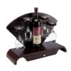NEOCHY Classical Vintage Solid Wine Rack Decoration, Fan Shaped Wine Rack Wine Shelf Creative Goblet Rack