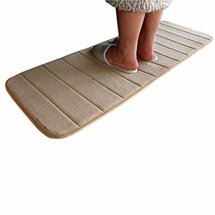 Da Jia Inc Ultra Soft Anti-slip 47.2"x15.7" Memory Foam Kitchen Bathroom Runner Rug(Camel)