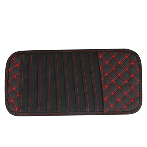Hajimia Car CD Holder Auto Sun Visor CD Case Wallet DVD Binder DVD Organizer Storage Bag Portable Red Line Storage bag