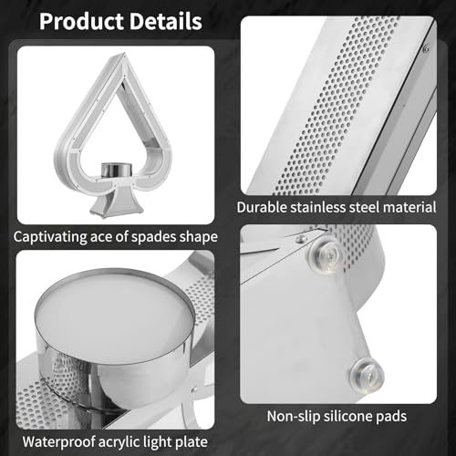 DIMEGON Glow Bar Wine Bottle Display, Ace of Spades Bottle Presenter with Multiple Lighting Modes & Remote Control, Glowing Champagne Display Sta