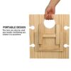 Portable Wine Picnic Tables, Outdoor Wine Table Wooden Folding Wine Picnic Table, Ollapsible Desk Wine Glass Rack for Gardens, Balconies and Outd