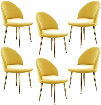 dining chair Kitchen Dining Room Furniture Chairs Velvet Dining Chair Set Of 6 Kitchen Chair Metal Legs Makeup Chairs Upholstered Accent Bedroom