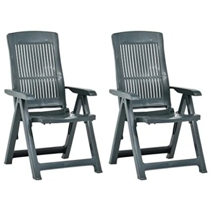 WODMB Foldable Reclining Garden Chairs 2 Pieces Adjustable Relax Chair Plastics for Garden Patio Yard (Color : C, Size : One size)
