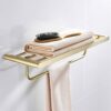HIGOH Towel Rack Bathroom Accessories Brushed Bath Hardware Copper Material Towel Rack, Towel Holder Bathroom Hardware