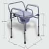 Toilet Chair, for Elderly, Toilet Chair, Shower Chair, Height Adjustable Pregnancy Bathroom Stool with Safety Frame for Adults