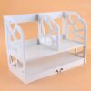 lyrlody 2 Tiers DIY Bookcase, Children's Bookcase for Toys and Books Desk Organiser Stationery Storage Rack for Home Bedroom Bathroom, 30 x 21 x