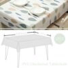 137*180cm Wipeable Tablecloths Rectangular, Leaves Style Table Cloths PVC Plastic Wipe Clean Table cloth,Stain Resistant Waterproof Square Table