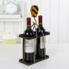 PIBM Stylish Simplicity Metal Creative Loading Machine Hemp Rope Modeling Wine Wine Rack 2 Grid Home Desktop Decoration Wrought Iron Bar Wine Cab