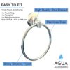 Agua Accessories Towel Ring for Hanging Towel Hanger, Towel Holder Wall Mounted for Bathroom & Kitchen Bathroom Accessories Chrome 12 Years