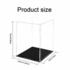 TSKDKIT Acrylic Display Case 20 x 20 x 25 cm Clear Collectibles Display Box Display Stand Storage Protective Box for Minifigure, Toys, Crafts, Me
