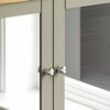 Bath Vida Priano Double Door Bathroom Cabinet, Wood, Grey, Mirrored Wall Mounted Storage Furniture