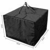 Yontree Large Garden Cushion Storage Bag,Protective Waterproof Covers Carrying Bag for Outdoor Furniture,81 x 81 x 61 cm(Black)