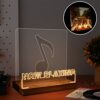 YuanDian Now Playing Vinyl Stand, Light up Now Spinning Record Stand, Wooden Acrylic Holder for Vinyl Album Display Storage, Vinyl Record LED Dis