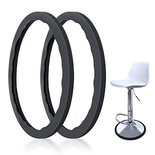 2PCS Φ37cm Barstool Base Ring Silicone Pads - Bar Stool Floor Protectors for Round Base, Protect Floor from Scratch, Reduce Noise, Universal most