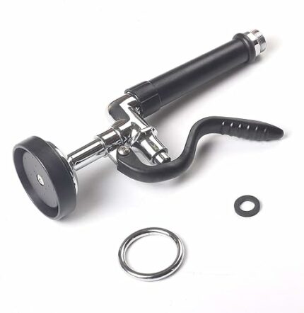 Pre-Rinse Hose Connection Spray Head Handheld Multifunction Spray Valve High Pressure Dishwasher Accessories Chrome Finshed Black,Pull Down Spray
