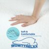 wowttrelax Dual-Layer 2 Inch Memory Foam Mattress Topper, Small Double Mattress Topper Anti-mite & Breathable Knitting Cover, Cooling Mattress To