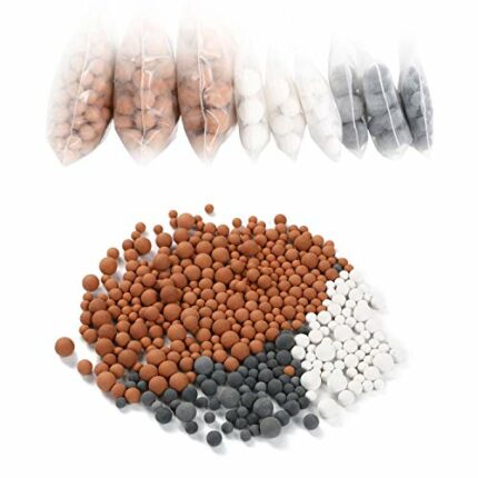 Vicloon 9 Packs Mineral Balls Negative Ion, Replacement Bio-Active Stone, pH Balance Tourmaline Balls Showerhead Filter Refill Kit,Remove Chlorin