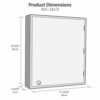 Acrimet Key Cabinet Organizer 24 Positions with Lock (Wall Mount) (24 Smoke Tags Included) (Black Cabinet)