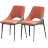 dining chair Kitchen Dining Room Furniture Chairs Dining Chairs Set Of 2 Kitchen Chairs with Technological Fabric Cushion Seat Back, Modern Mid C