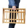 UIELPT Foldable Bamboo Shoe Racks: 3 Tiers for Entryway Multi Tier Shoe Organizer Rack Multifunctional Storage
