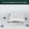 WANGZI Bathroom Folding Stool Pregnant Women And The Elderly Bath Stool Home Non-Slip Shower Room Toilet Bath Bench,White