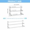 WeeGoo 3-Tier Towel Rail 43-75cm Adjustable Towel Rail Wall Mounted 304 Stainless Steel Towel Bar Towel Storage Towel Holder for Bathroom Shower
