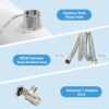BYRISON Bidet Attachment for Toilet UK, Ultra-Slim Bidet with Dual Nozzle (Feminine/Posterior Wash),WC Toilet Seat Bidet with Brass Inlet and Met