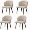 dining chair Kitchen Dining Room Furniture Chairs Kitchen Dining Chairs Set Of 4 Water Proof Leather Side Chair With Metal Legs Kitchen Living Ro