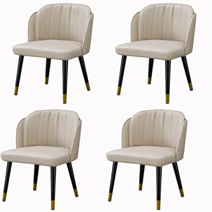 dining chair Kitchen Dining Room Furniture Chairs Kitchen Dining Chairs Set Of 4 Water Proof Leather Side Chair With Metal Legs Kitchen Living Ro