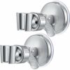 Shower Hand Held Holder Adjustable Suction Cup Shower Head Holder Universal Mounting Bracket Plastic ABS with Chrome Polished for Marble Glass Me
