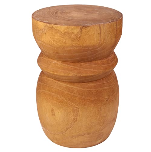 Uziass Wooden Stool for Tree Stump,Coffee Table,Side Table Made in Solid,Plant Stool wiht Natural Solid Wood For Indoor living rooms and Bedrooms