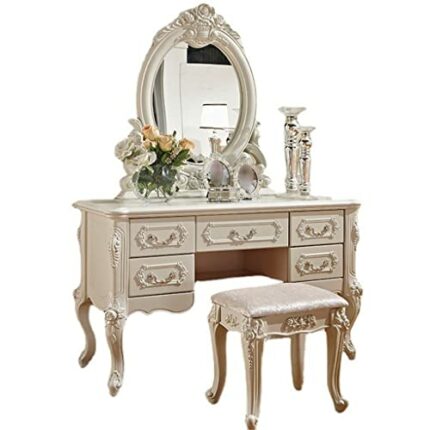 BVDSG Dressing Table Bedroom Dressing Table Small Household Assembly Baking Lacquer Vanity Table