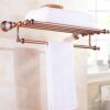 HIGOH Towel Racks,Bathroom Towel Rack Wall Mounted Towel Holder,Bathroom Towel Rack,Bath Towel Holder with Towel Bar,Bathroom Crystal Towel Shelf